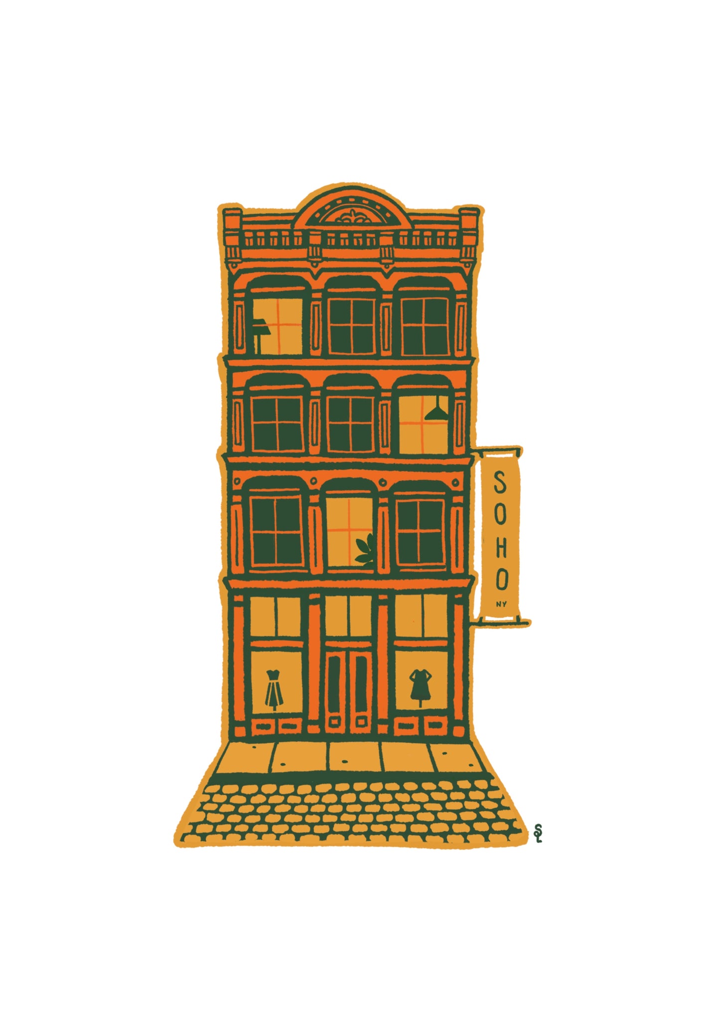 SoHo Cast Iron Building - Orange