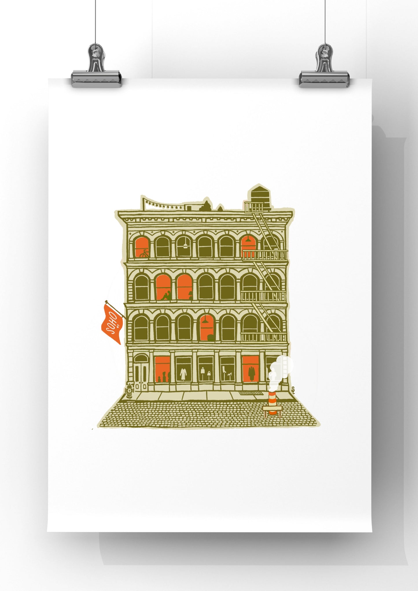 Soho Cast Iron Building - Cream